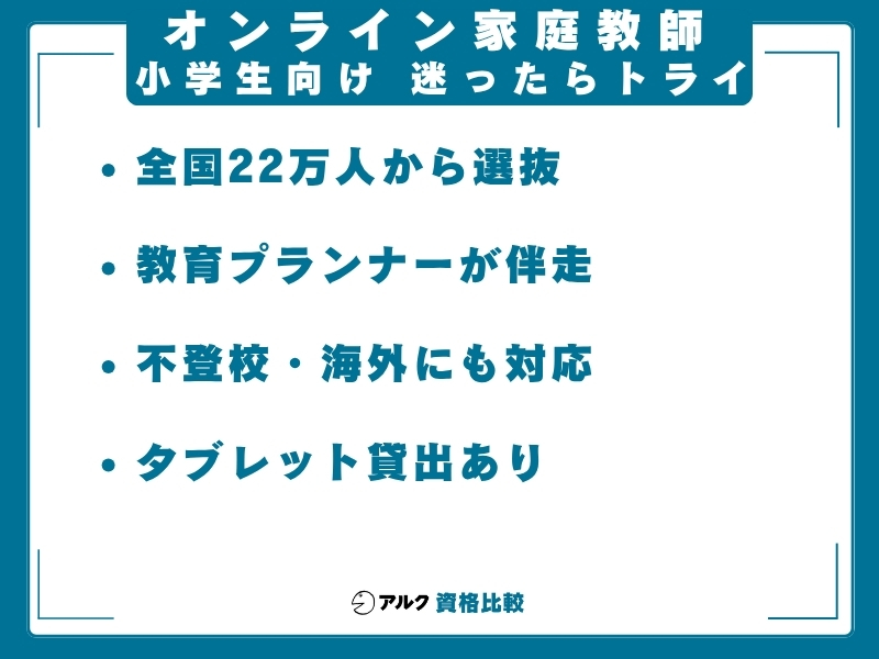 オンライン家庭教師 小学生 トライ