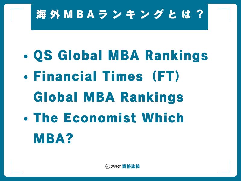 海外MBAランキングとは？主要3大ランキングの特徴と読み方