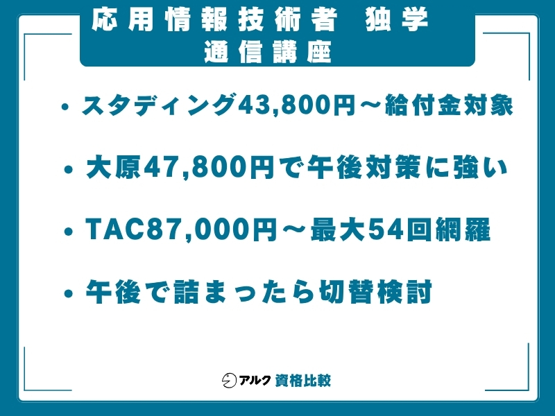 応用情報技術者 独学 通信講座