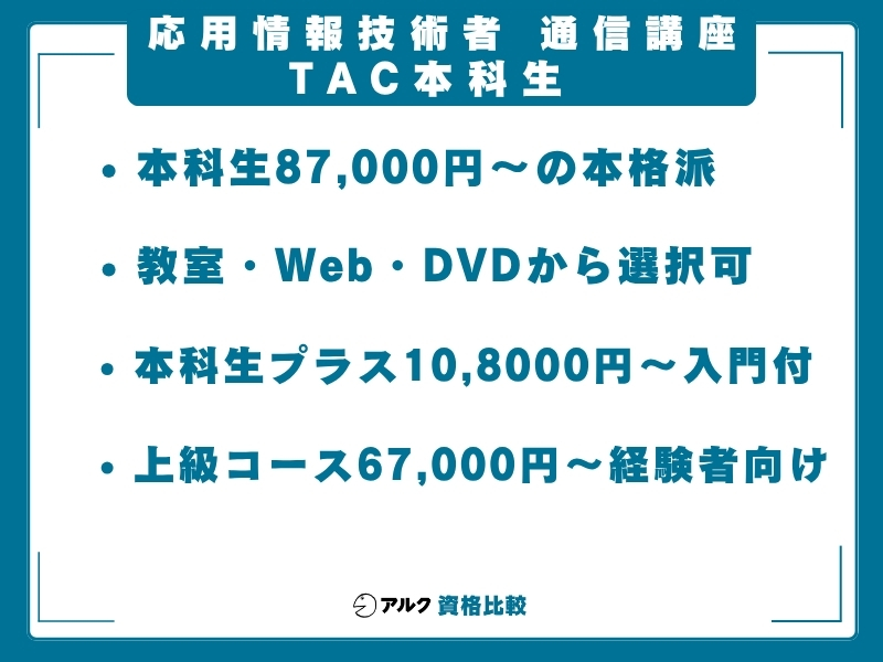 応用情報技術者 通信講座 TAC