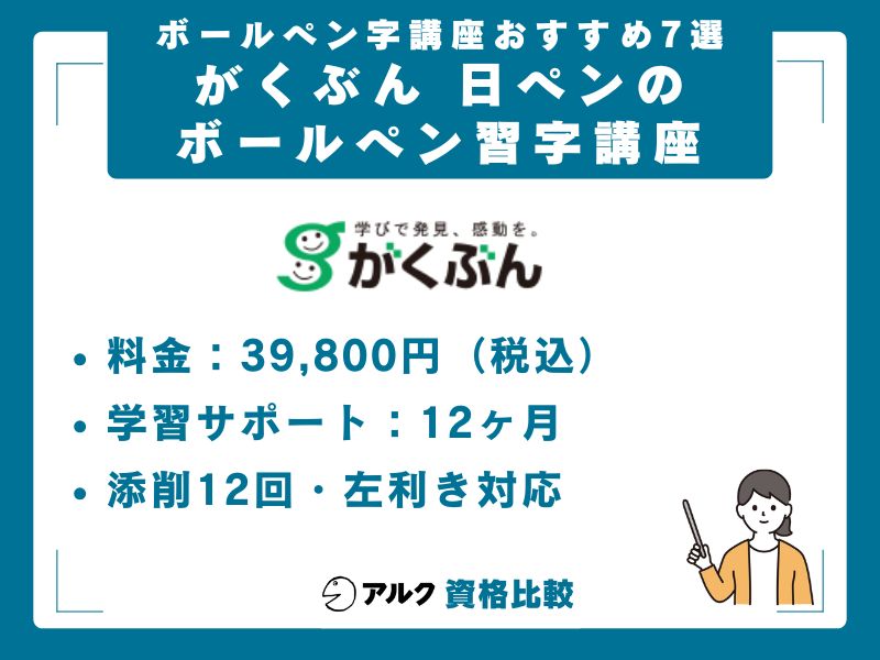 がくぶん 日ペンのボールペン習字講座|100万人指導の老舗