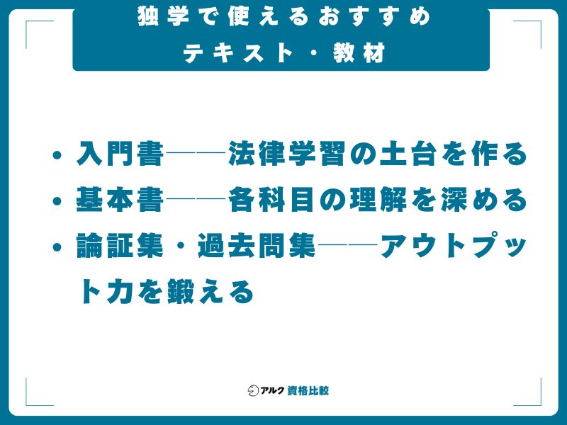 独学で使えるおすすめテキスト・教材