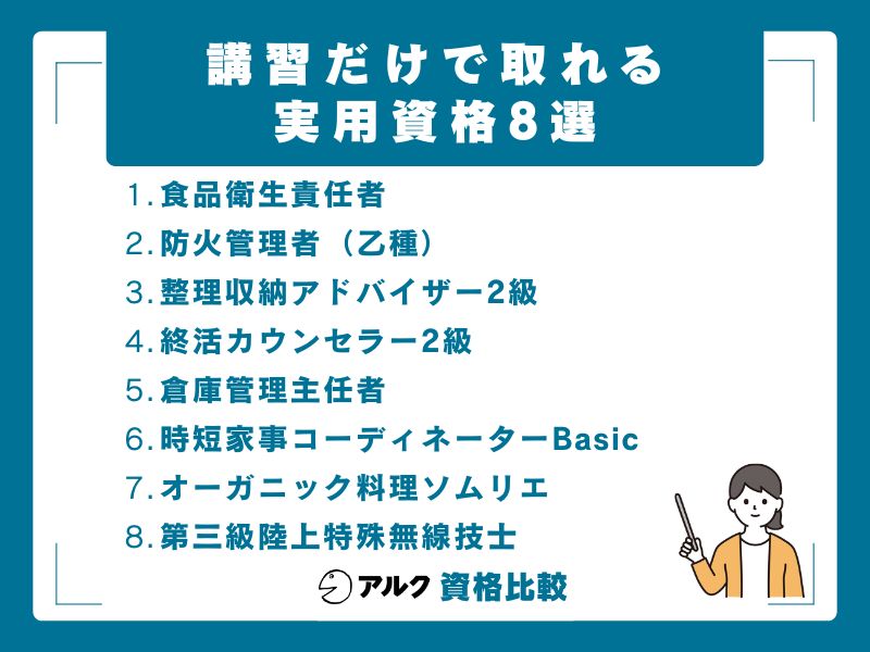 講習だけで取れる実用資格8選
