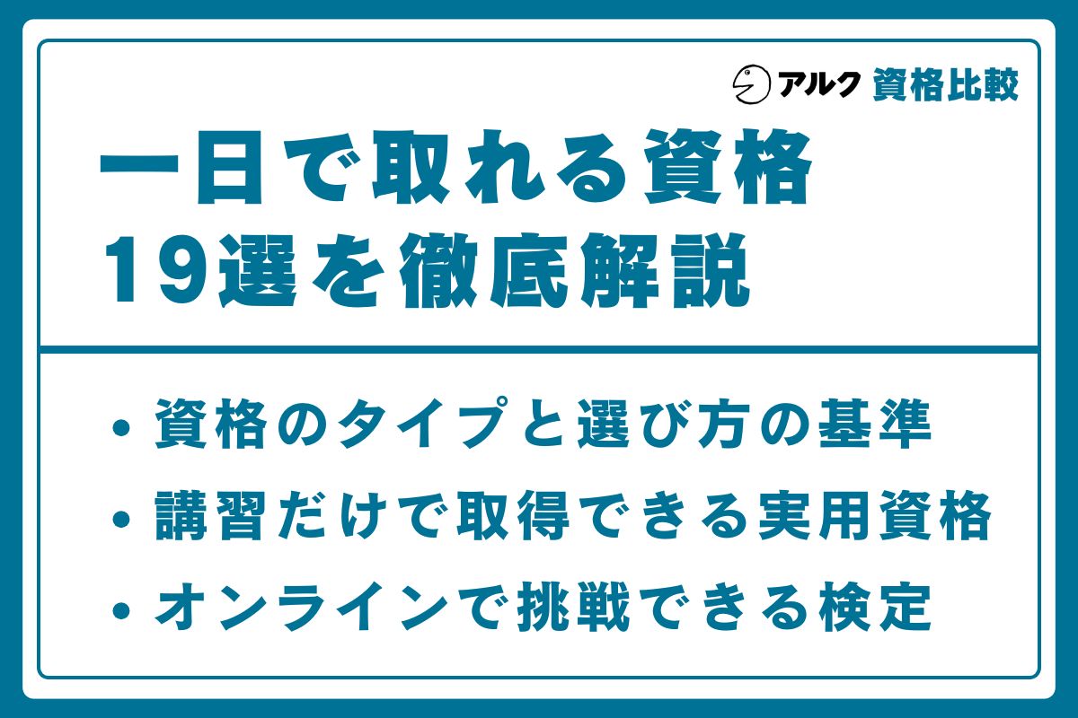 一日で取れる資格