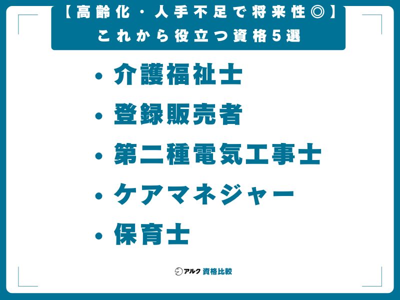 【高齢化・人手不足で将来性◎】これから役立つ資格5選