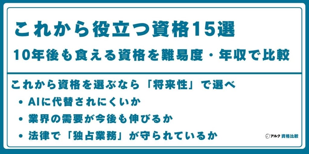 これから役立つ資格