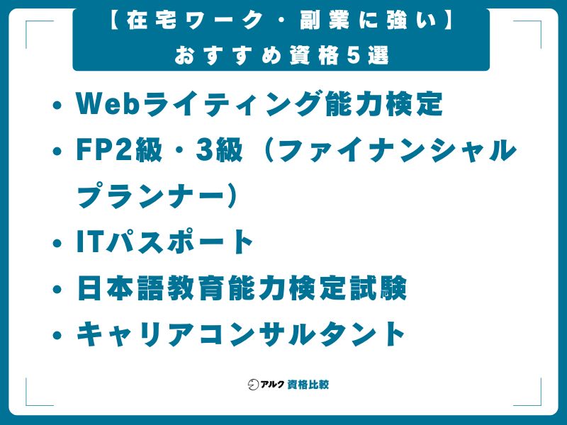 【在宅ワーク・副業に強い】おすすめ資格5選