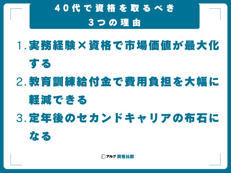 40代で資格を取るべき3つの理由｜2026年のキャリア市場