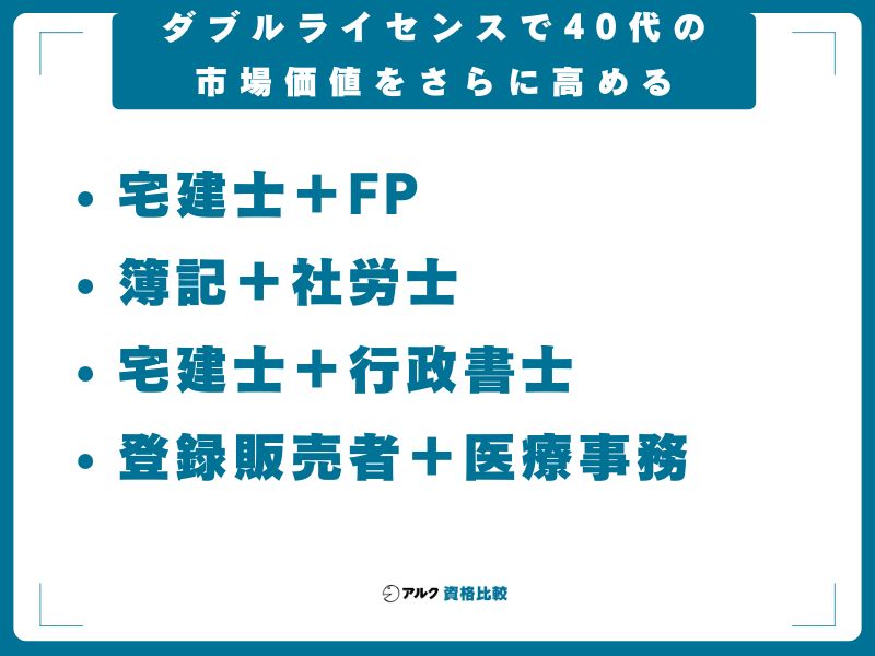 ダブルライセンスで40代の市場価値をさらに高める