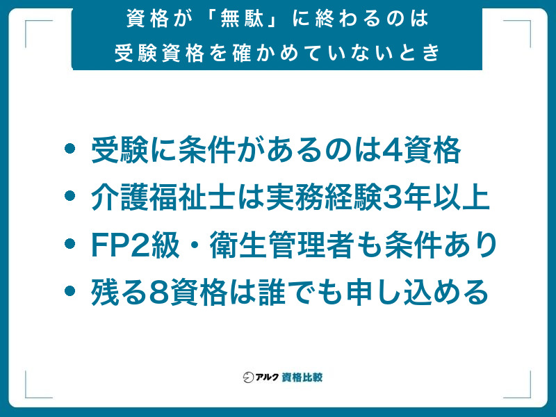50代の資格が「無駄」に終わるのは、受験資格を確かめていないとき