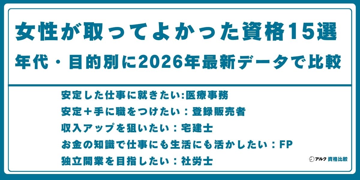 女性 資格 おすすめ