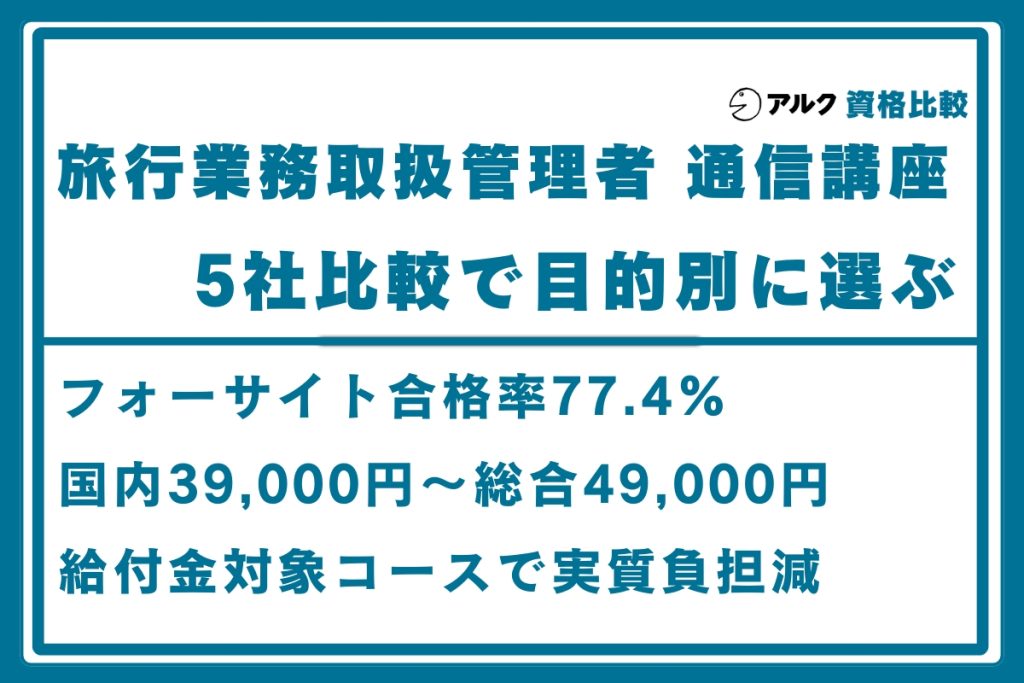 旅行業務取扱管理者 通信講座