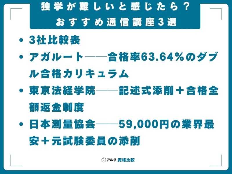 独学が難しいと感じたら？おすすめ通信講座3選