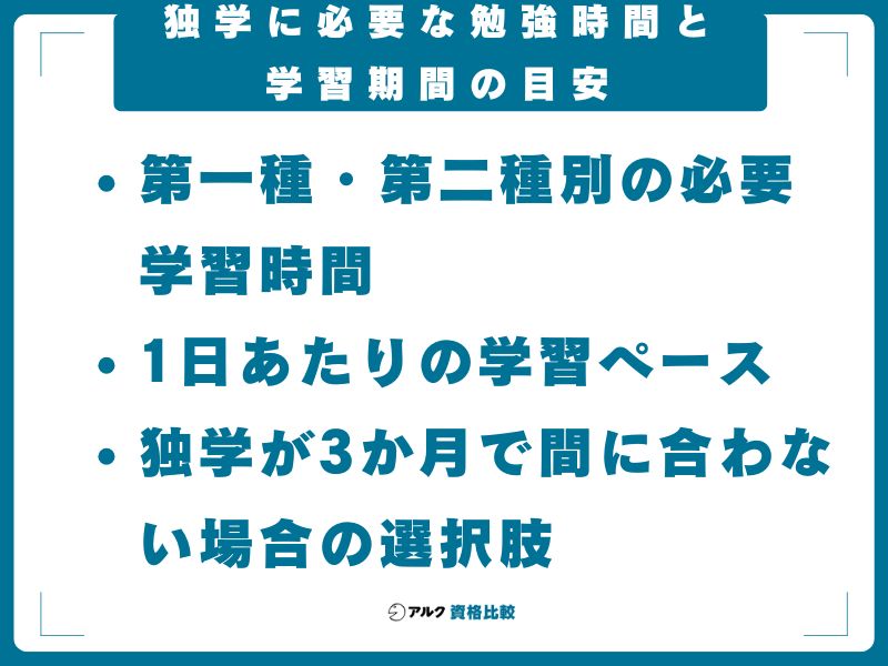 独学に必要な勉強時間と学習期間の目安