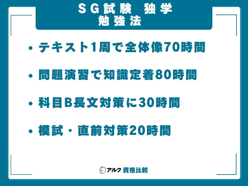 SG 独学 勉強法