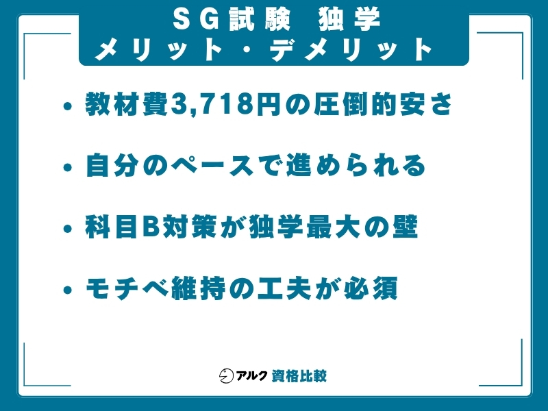 SG 独学 メリット・デメリット
