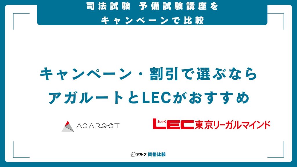 司法試験の予備校・通信講座のキャンペーンを比較