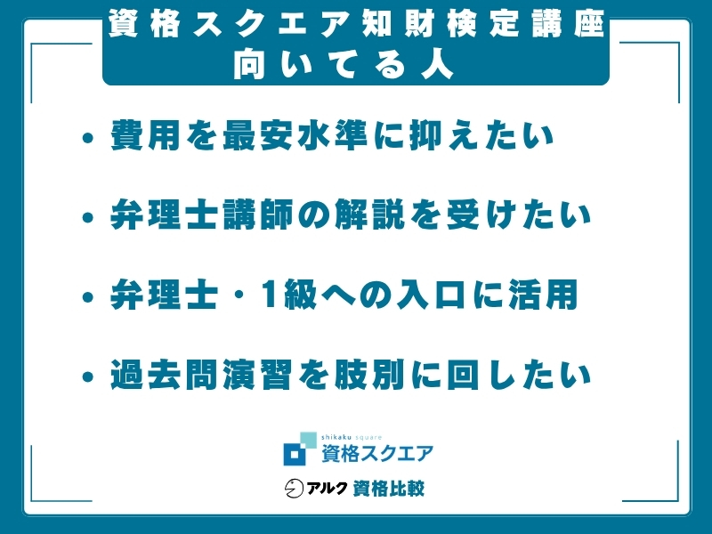 知財 資格スクエア 向いてる人