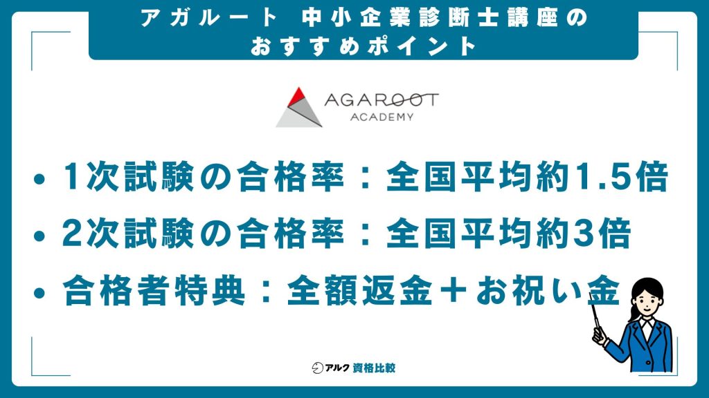 アガルート中小企業診断士講座のおすすめポイント