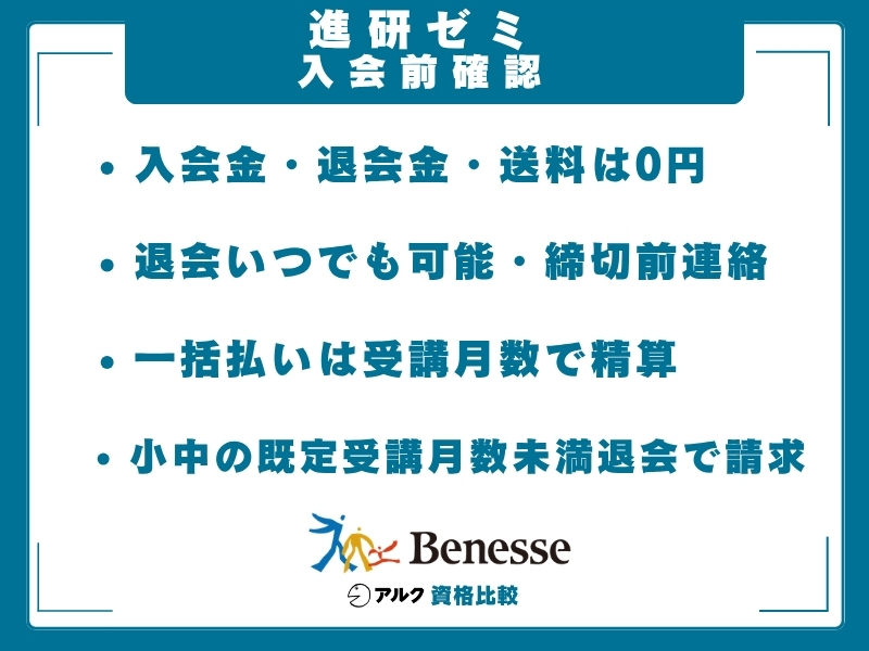 進研ゼミ 入会前 確認