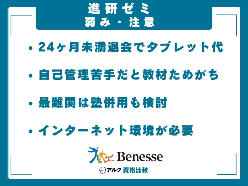 進研ゼミ 注意点 弱み