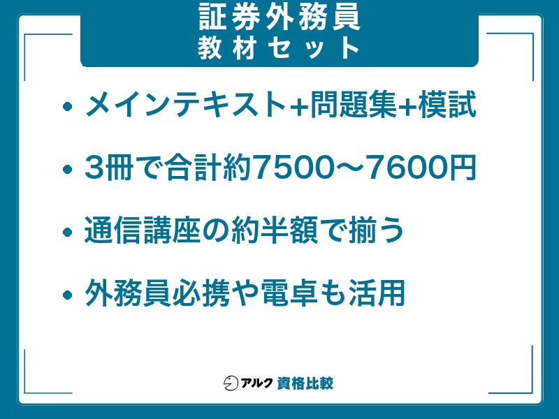 証券外務員 独学 教材セット