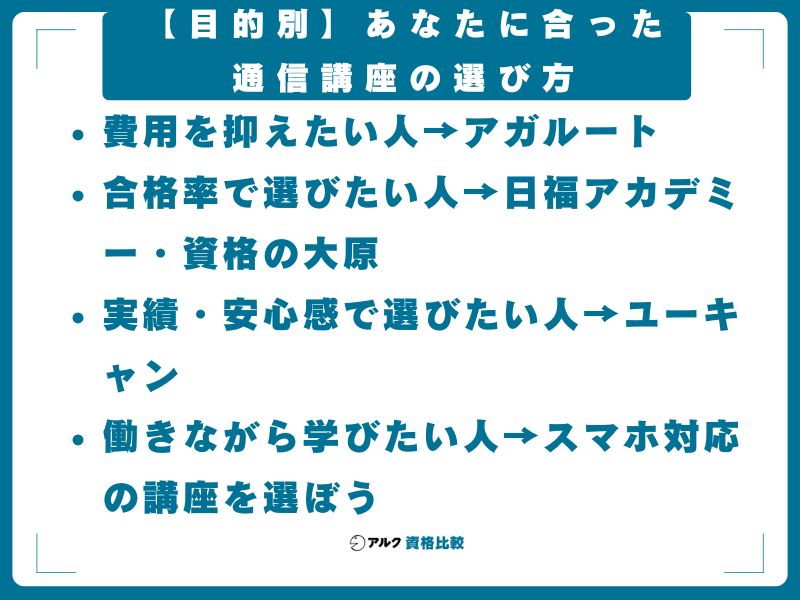 【目的別】あなたに合った通信講座の選び方