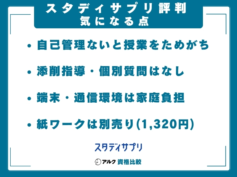 スタディサプリ 評判 注意点