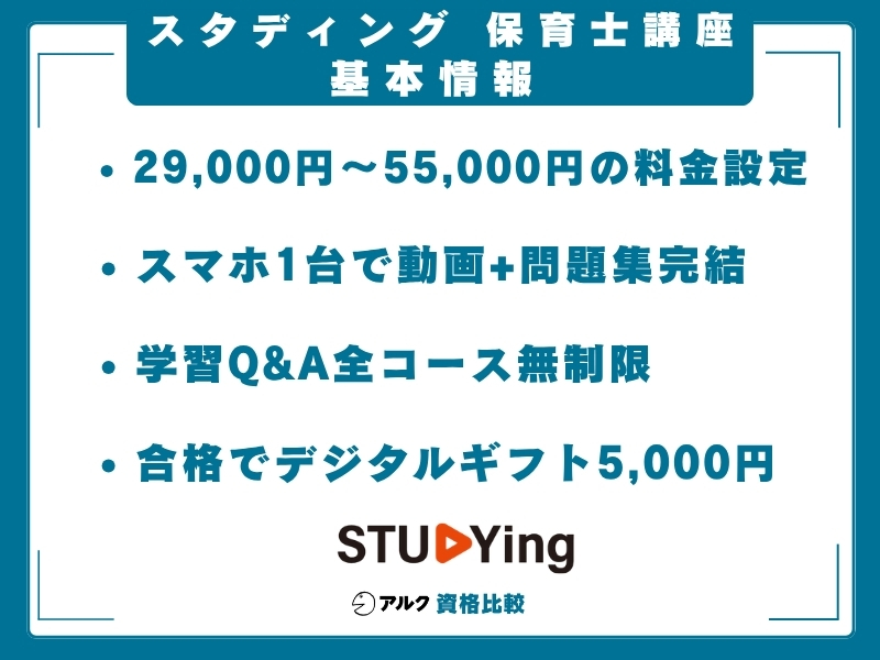 スタディング 保育士 基本情報