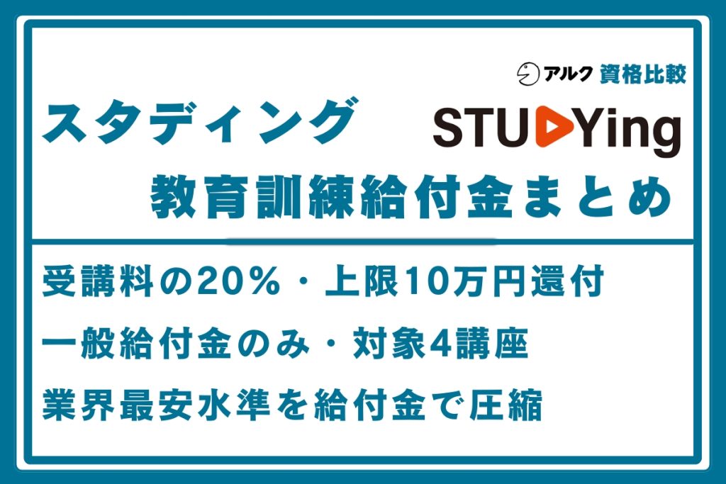 スタディング 教育訓練給付金