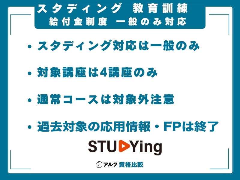 スタディング 教育訓練給付金 一般
