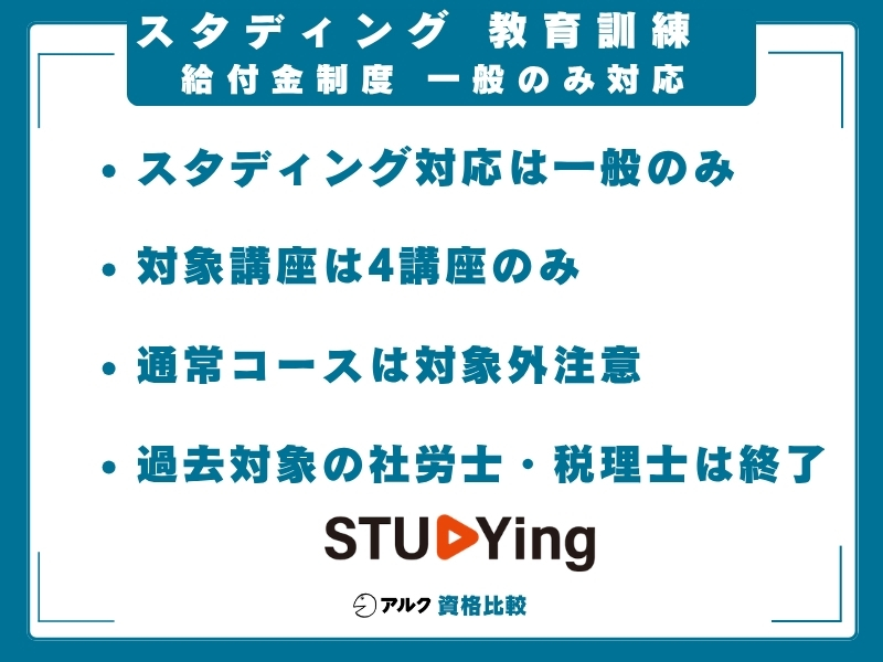 スタディング 教育訓練給付金 一般