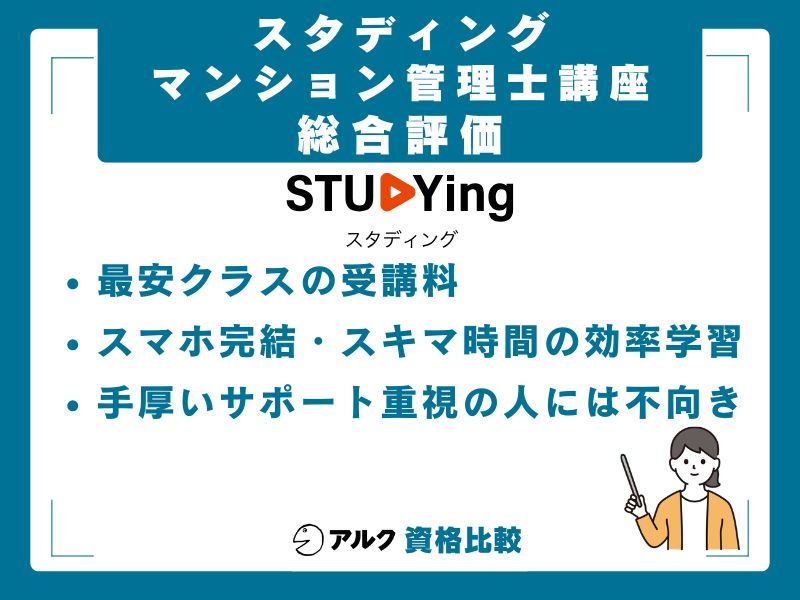 【結論】スタディング マンション管理士はこんな方におすすめ