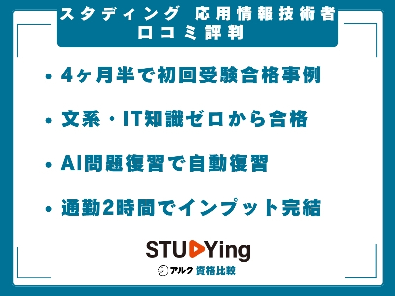 スタディング 応用技術者 口コミ