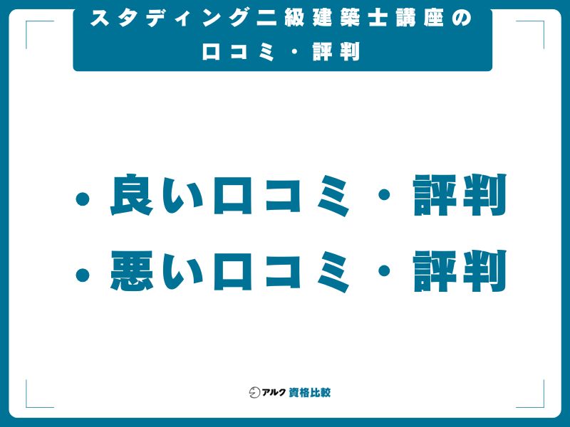 スタディング二級建築士講座の口コミ・評判