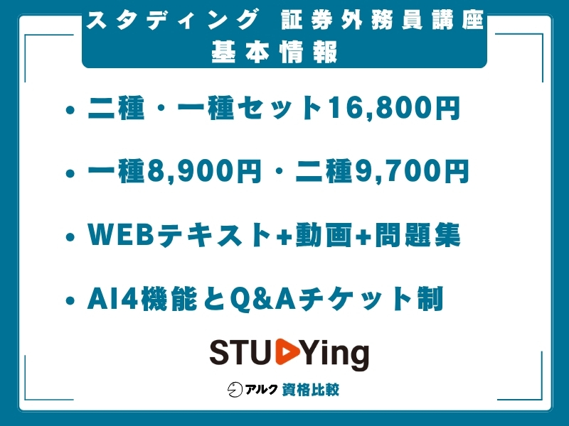 スタディング 証券外務員 基本情報