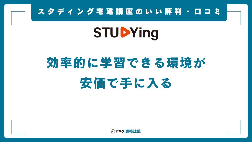 スタディングの宅建講座のいい評判・口コミ