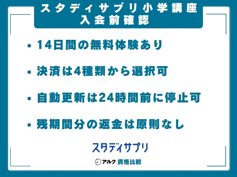 スタディサプリ小学講座 確認
