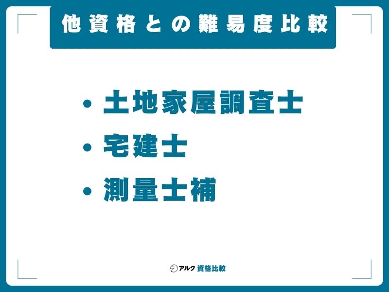 他資格との難易度比較──測量士はどの位置にいるのか