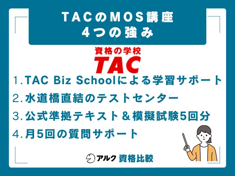 TAC MOS講座の特徴と強み
