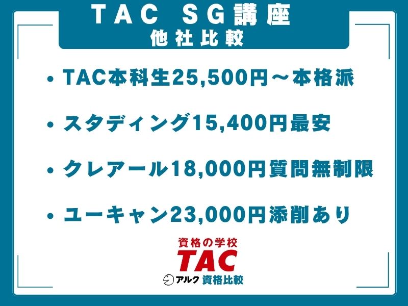 TAC SG 比較