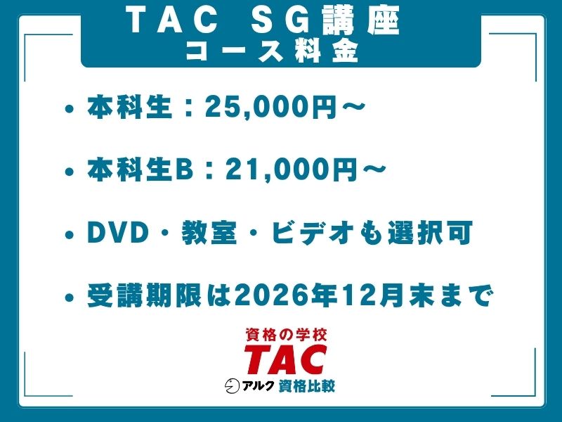 TAC SG 料金