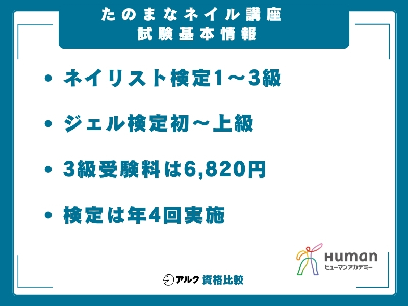 ネイル 試験情報