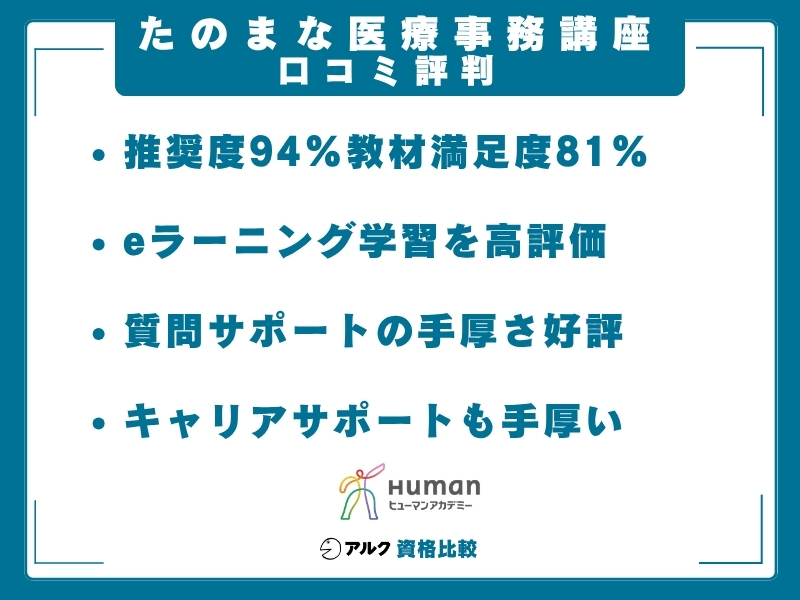 たのまな 医療事務 口コミ