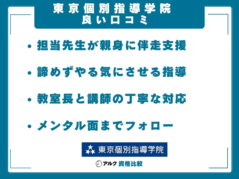 東京個別指導学院 口コミ