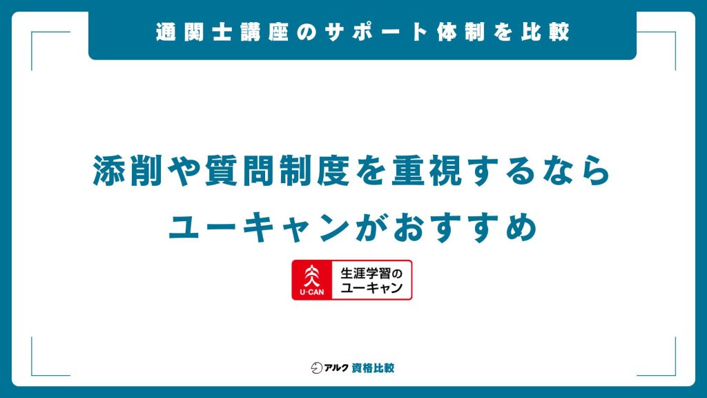 通関士講座のサポート体制・質問制度を比較
