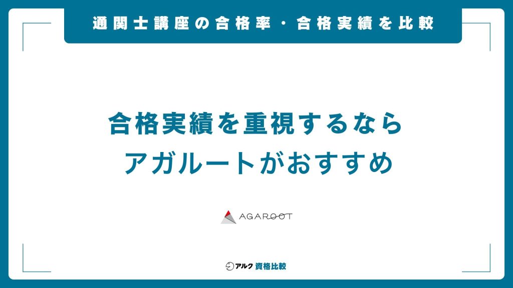 通関士講座の合格率・合格実績を比較