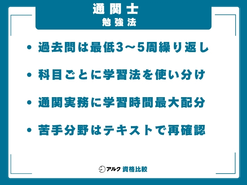 通関士 勉強法