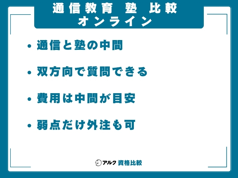通信教育 塾 比較 オンライン