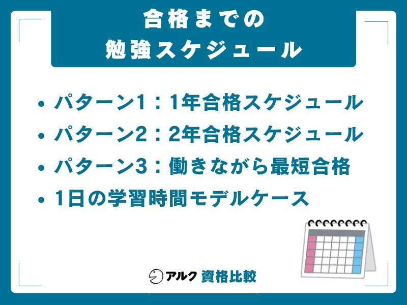 合格まで 勉強 スケジュール
